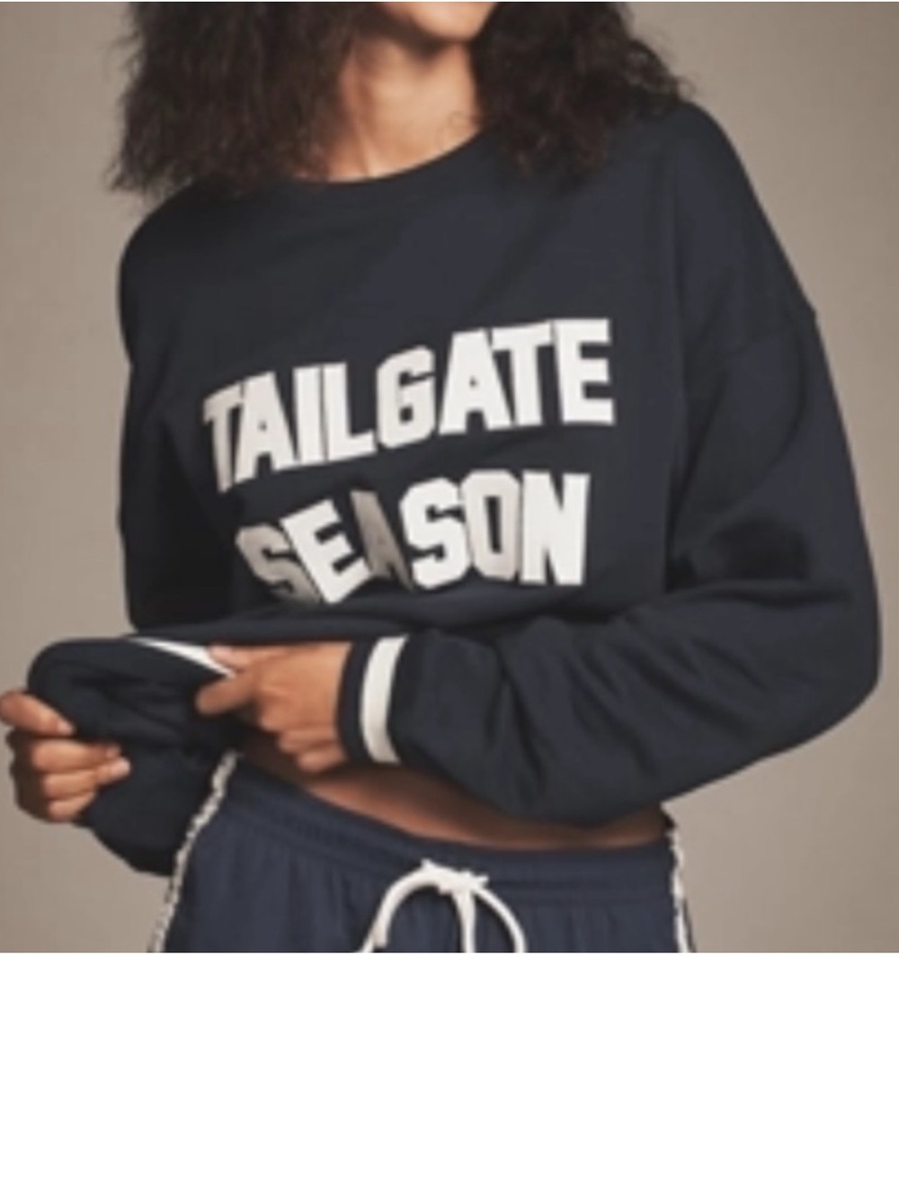 Beach Riot x Anthropologie Small Sweatshirt Pullover Tailgate Season Cotton NWT
